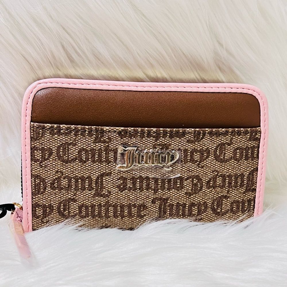 Juicy Couture Beigh with Pink Spring Fling Multicompartment Bifold - Picture 1 of 5